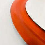 Red circular wall mirror 45x45cm Germany 1970s