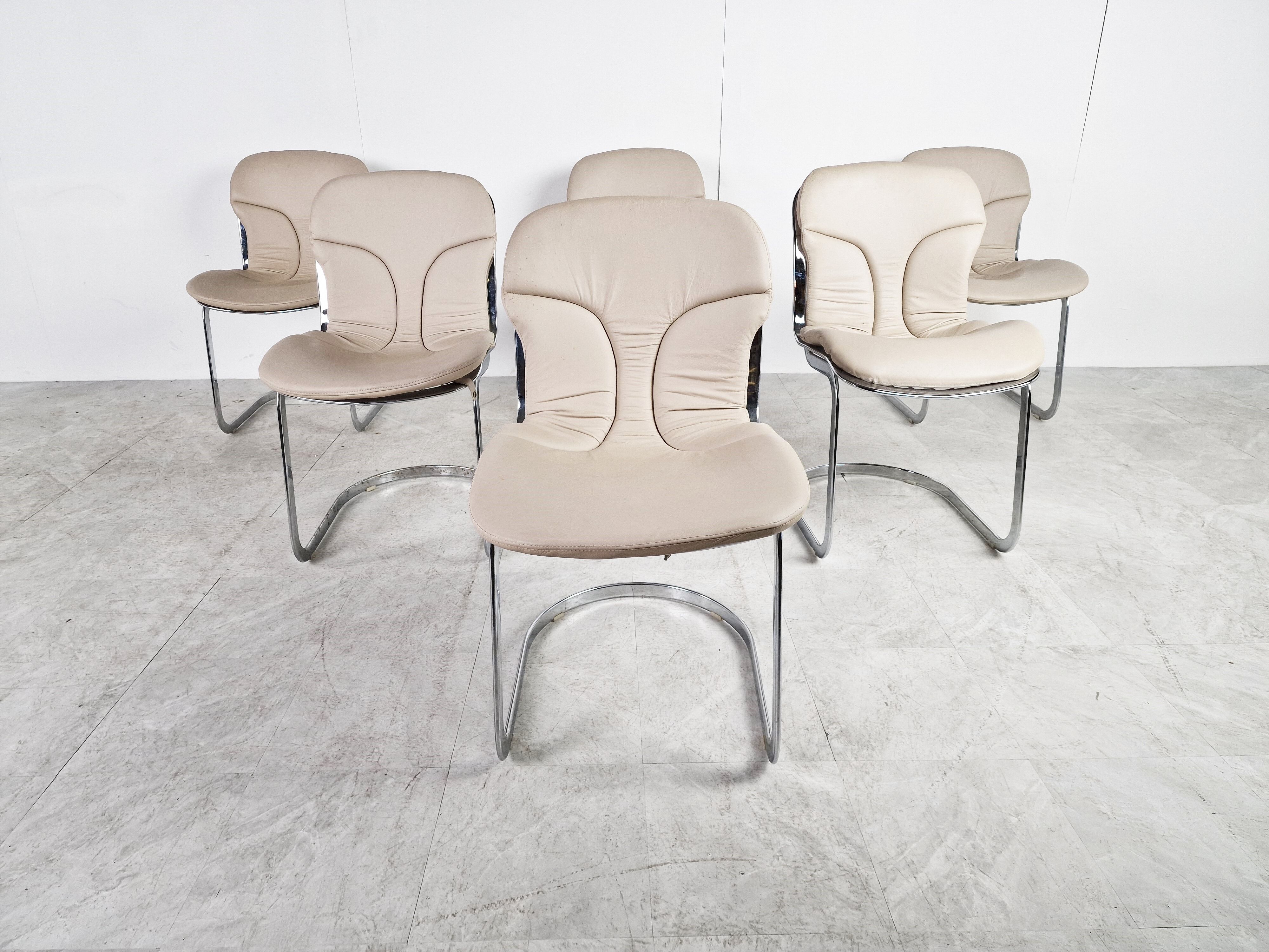 Vintage dining chairs for cidue, 1970