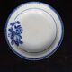 Plat creux ancien en faïence de Badonviller décor fleurs bleues