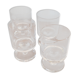 Lot de 4 verres soufflés