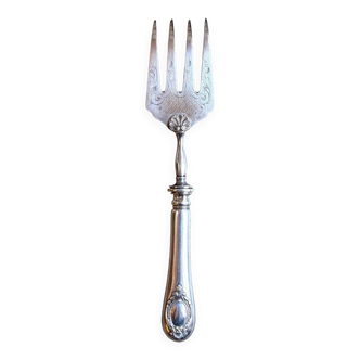 Silver plated metal serving fork
