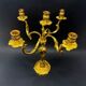 Very large five-light candelabra, in the Louis XV rocaille style, made of gilt bronze.