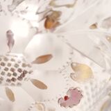 Glass vase carved and painting by hand. France 1940s.