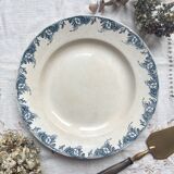 Vintage round dish Terre de fer Aux Lions de Paris model "Perselle" Made in France