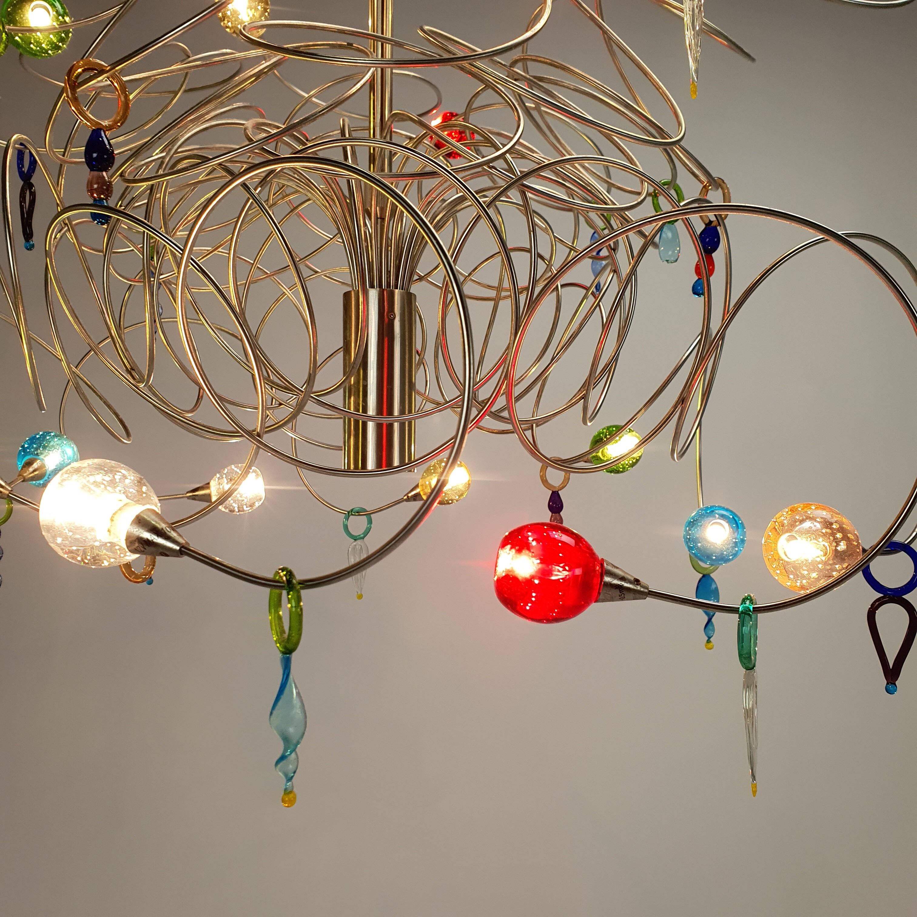 Harco Loor Strawberry Design Hanging Lamp, 1990s