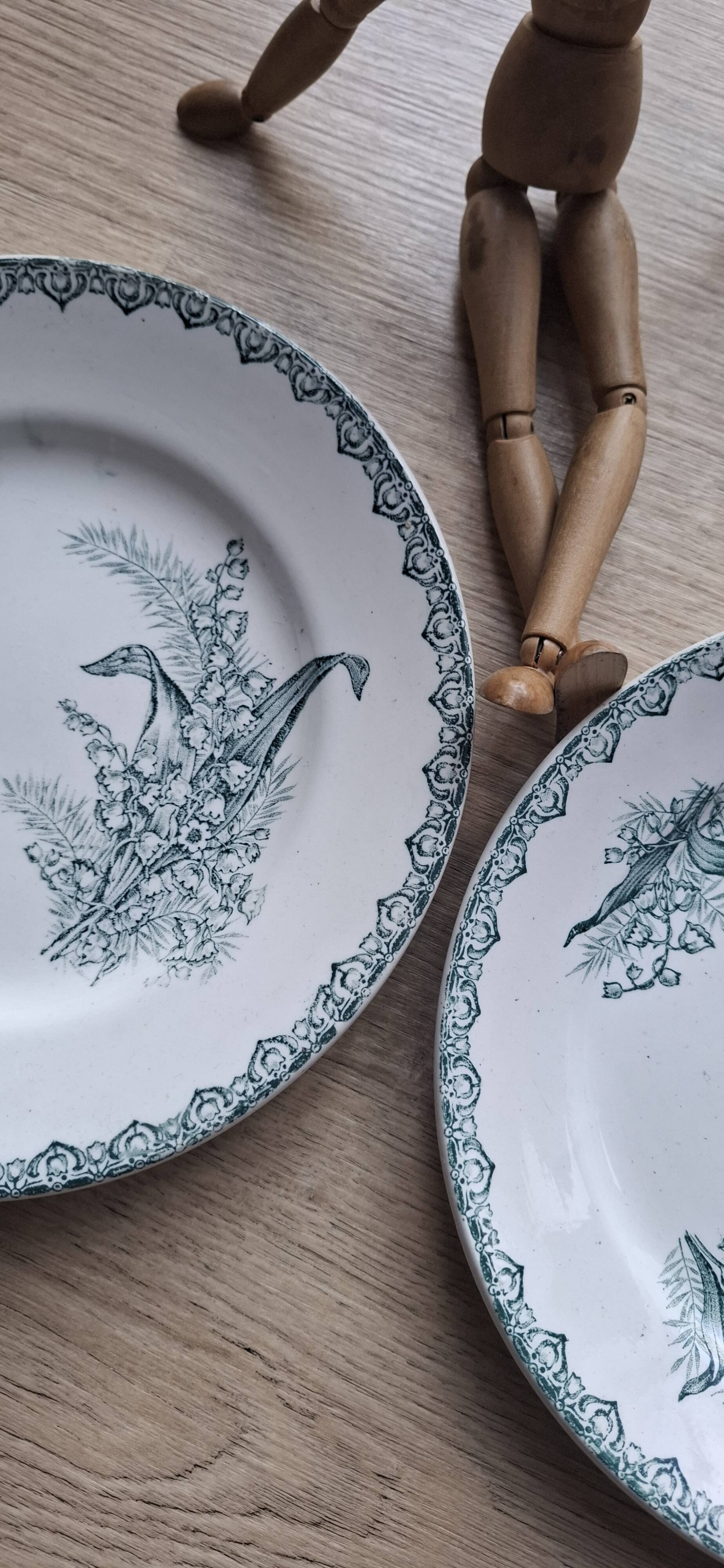 Set of 3 Muguet Amandinoise plates
