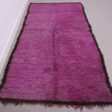 Vintage purple moroccan rug 134x272 cm - Berber rug - Wool rug handmade