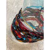 Impressive rostrato orange murano glass vase like venini ercole barovier style