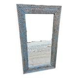 Ancien miroir Art nouveau en teck birman