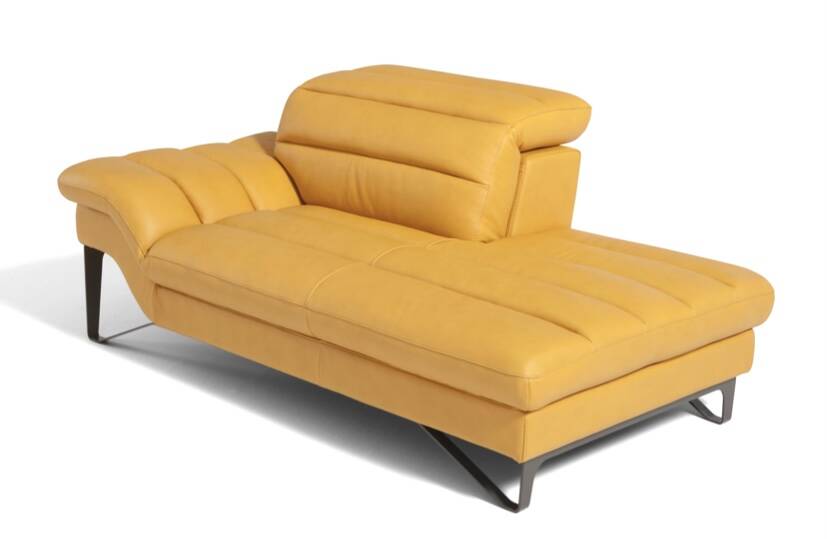 Leather 2-Seater Sofa, Leather Chaise Longue