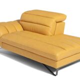 2-seater leather sofa, leather chaise longue