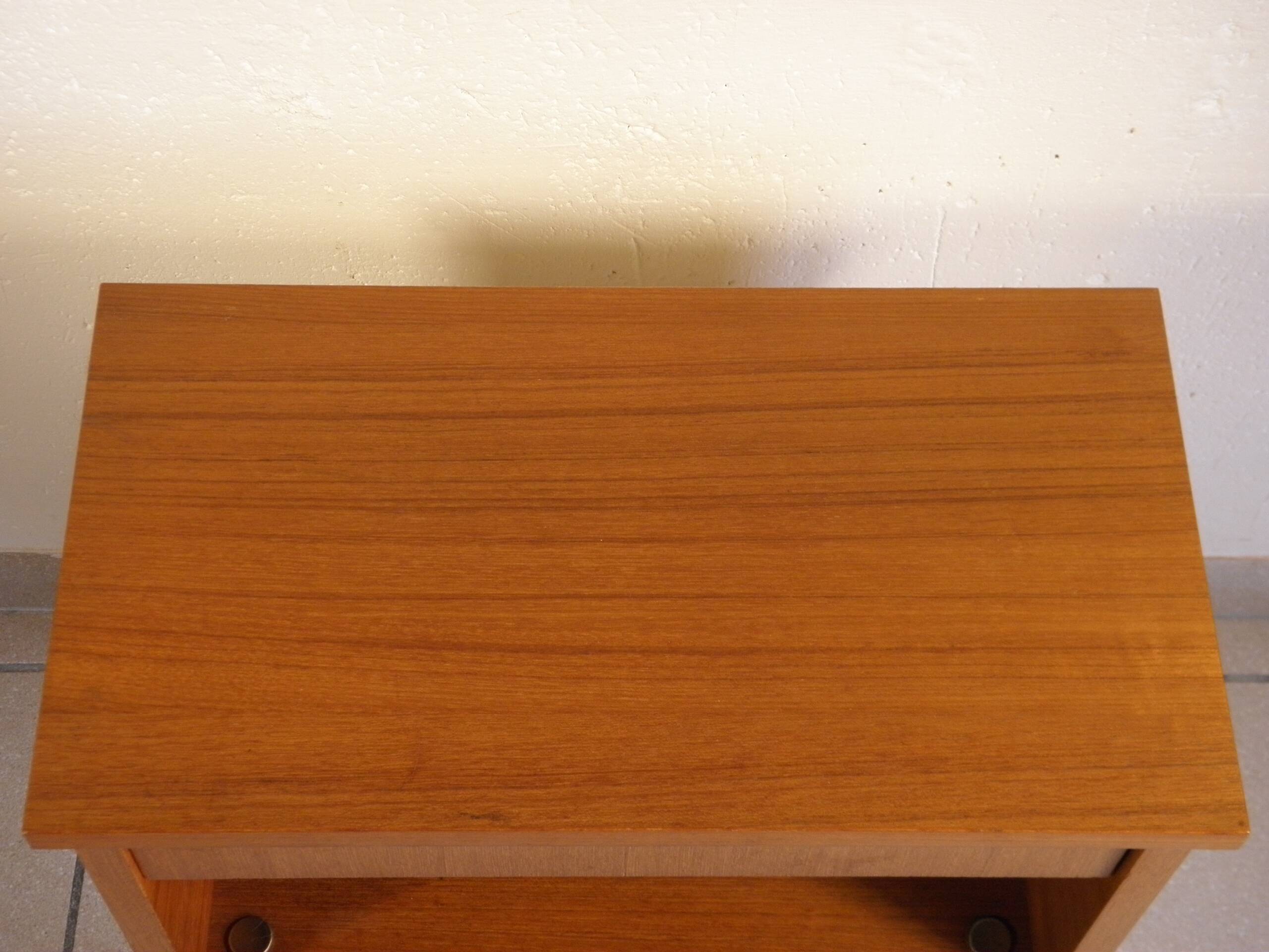 Teak bedside table years 70