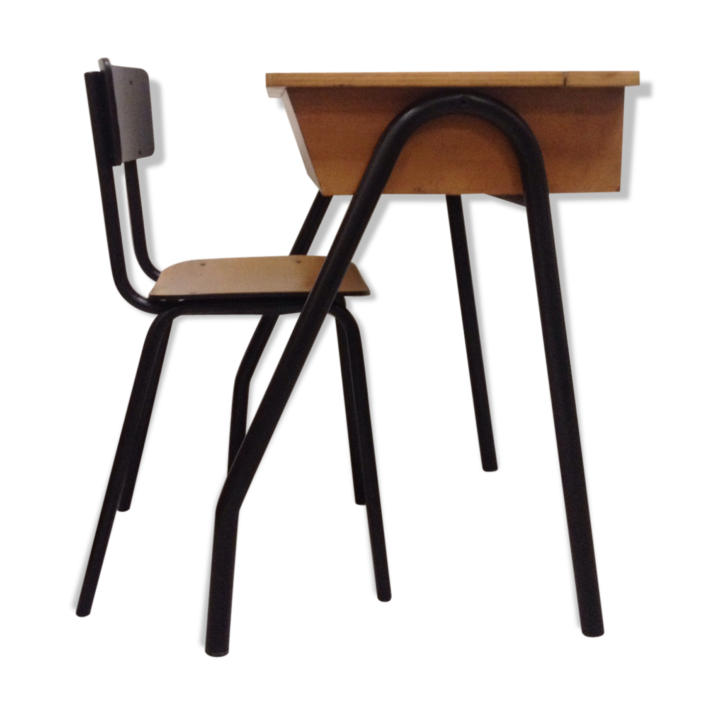 Ensemble bureau et sa chaise d'internat