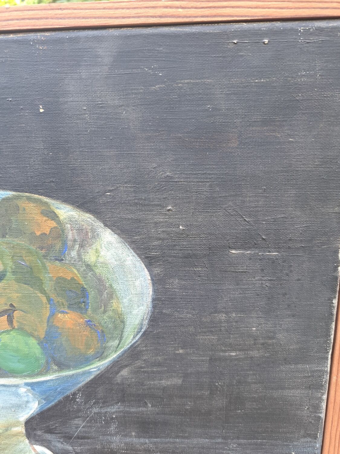 Still life painting with compotier