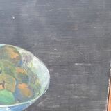 Still life painting with compotier