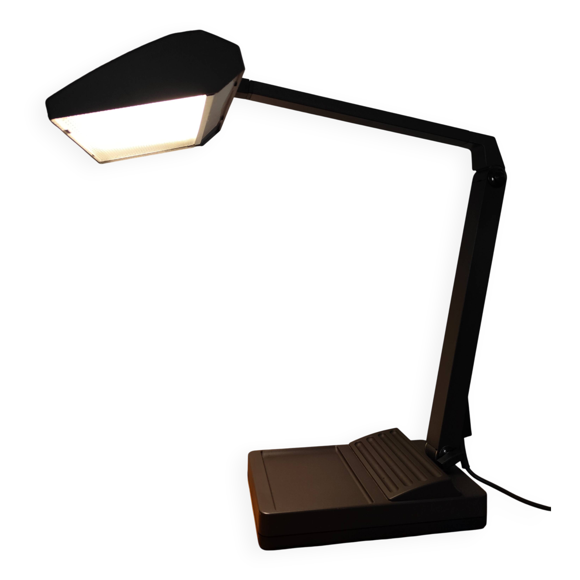 Work lamp, adjustable swivel desk lamp by Waldmann, Germany, 1970s.