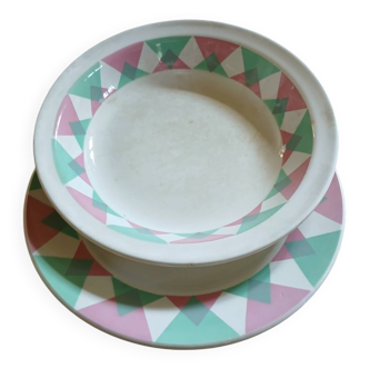 2 old plates from Digoin and Sarreguemines