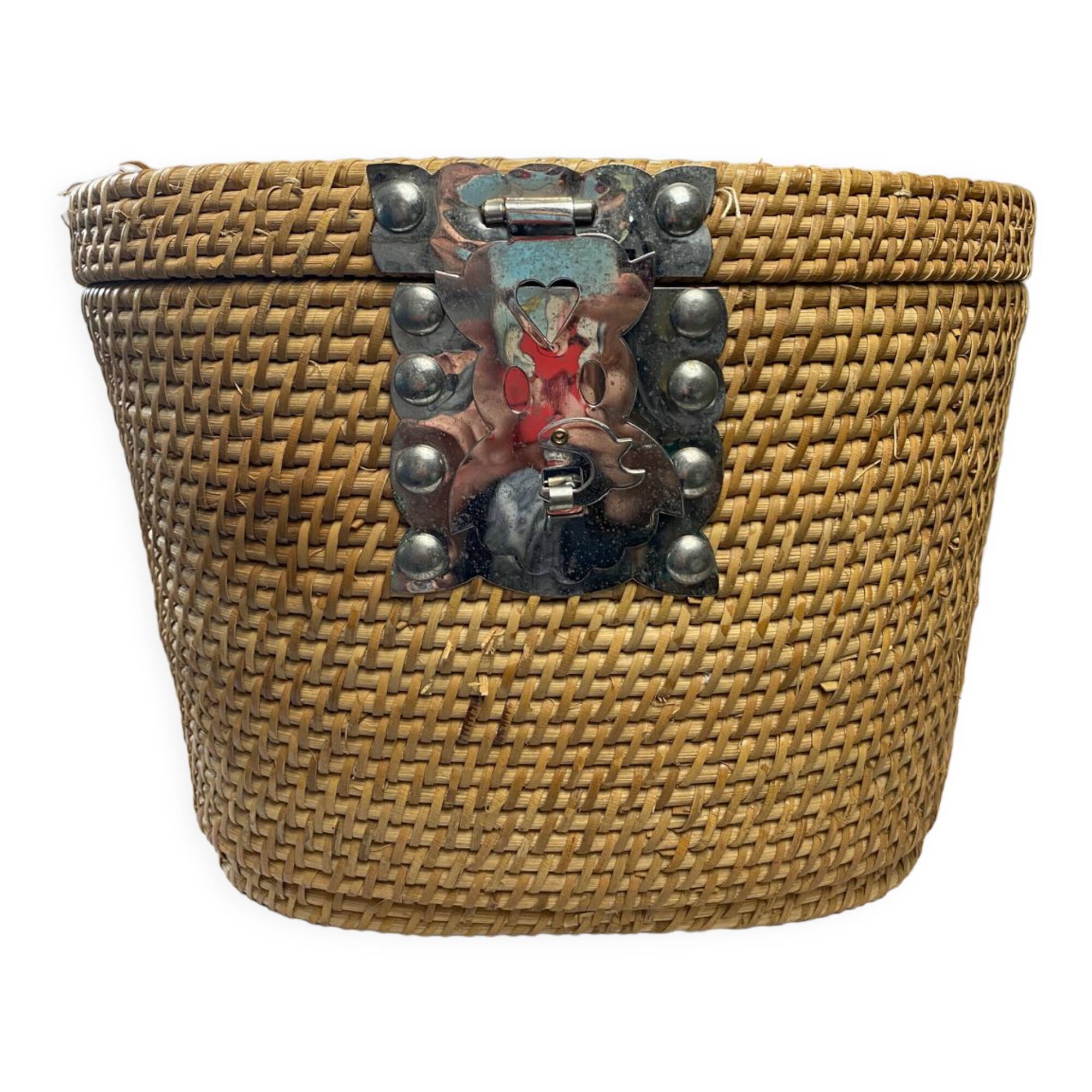 Vintage oriental tea basket