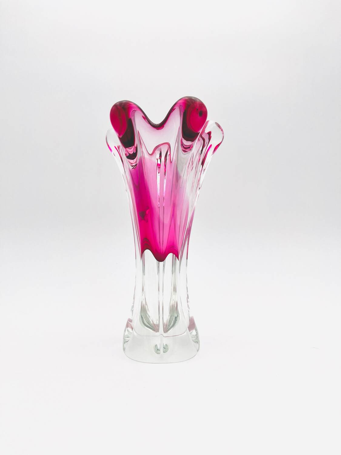 Sculptural vase 'Star' - Josef Hospodka for Chřibská Glassworks - Bohemia