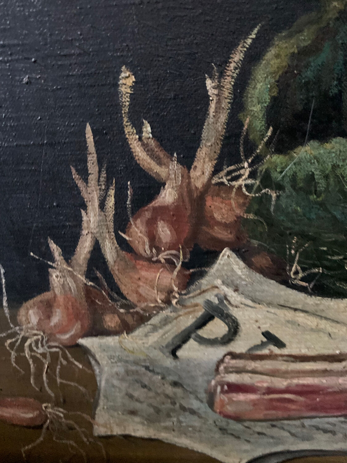 Still life with cabbage old painting