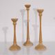Set of Scandinavian wooden candle holders 1960
