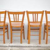 Set of 4 luterma bistro chairs, vintage wooden chairs, countryside, interior decoration