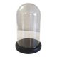 Glass globe and black wooden base - mid 20th century