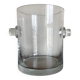 Modernist crystal vase ringing 1970