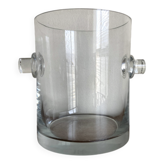 Modernist crystal vase ringing 1970