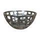 Brutalist fruit basket made of cast aluminum 70's