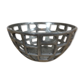 Brutalist fruit basket made of cast aluminum 70's