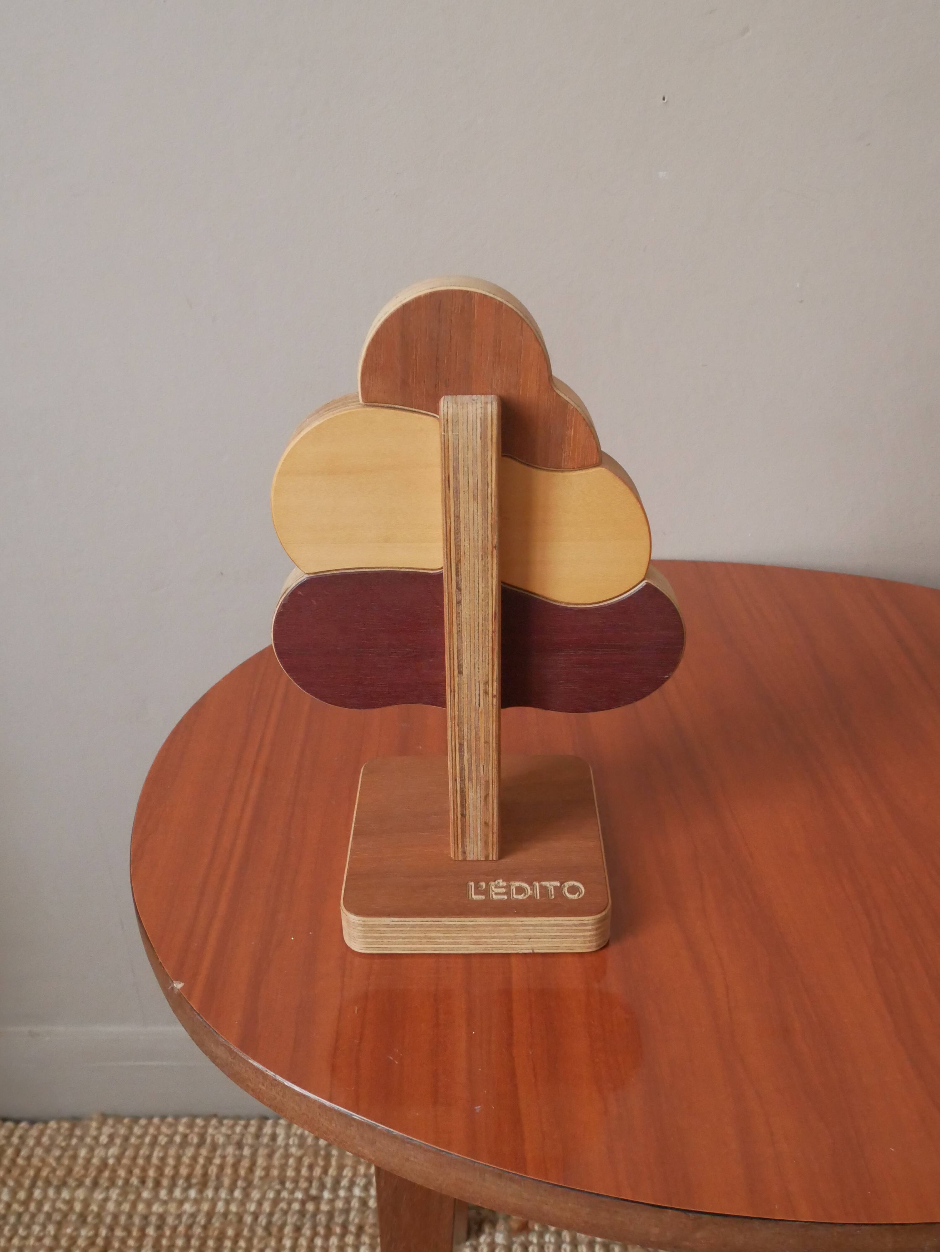 Wooden puzzle second-hand toy tree minimalist decorative object Scandinavian decoration
