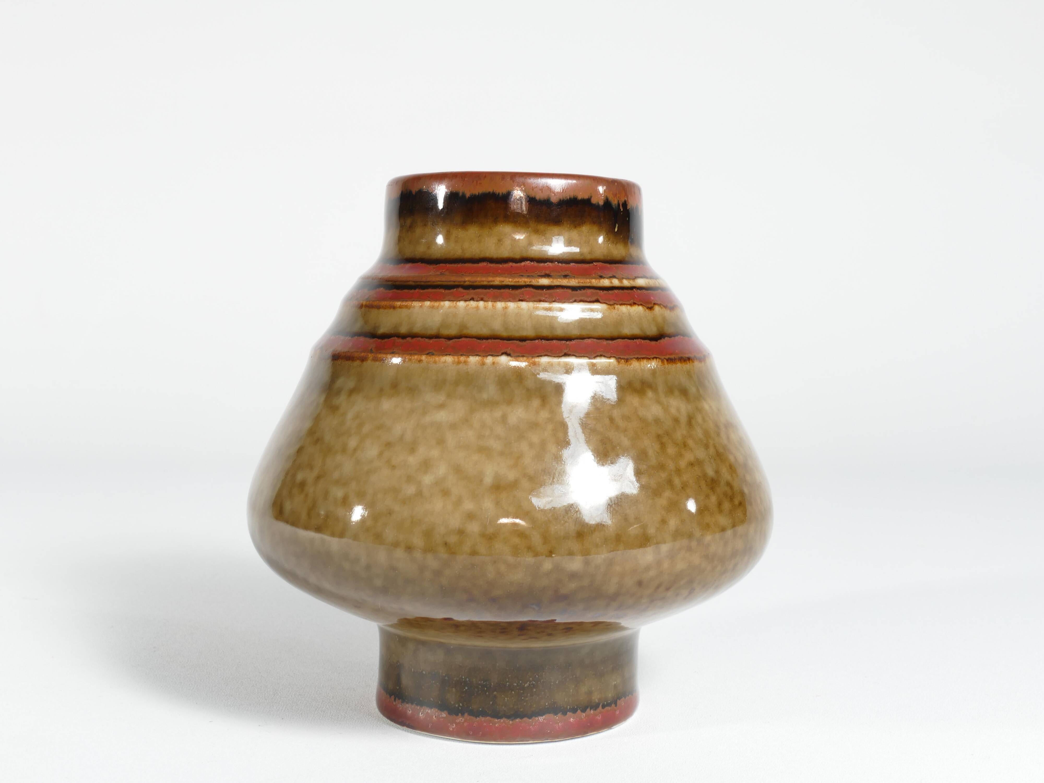 Mid-Century Modern Stoneware Bamboo Vase, by Olle Alberius for Rörstrand, Sweden