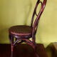 Desk and chair in rattan and vintage wood