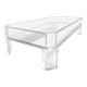 Coffee Table Design Marc Micoud Plexiglas/Lucite and Glass - 1980