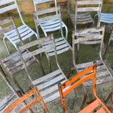14 metal bistro chairs