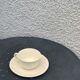 Digoin sarreguemines earthenware tea set consisting of 15 pieces antique cream