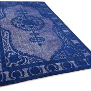 Handmade contemporary oriental  blue carpet 1970s 208 cm x 315 cm