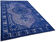 Handmade contemporary oriental  blue carpet 1970s 208 cm x 315 cm
