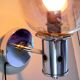 Pair of chrome wall lights 1970
