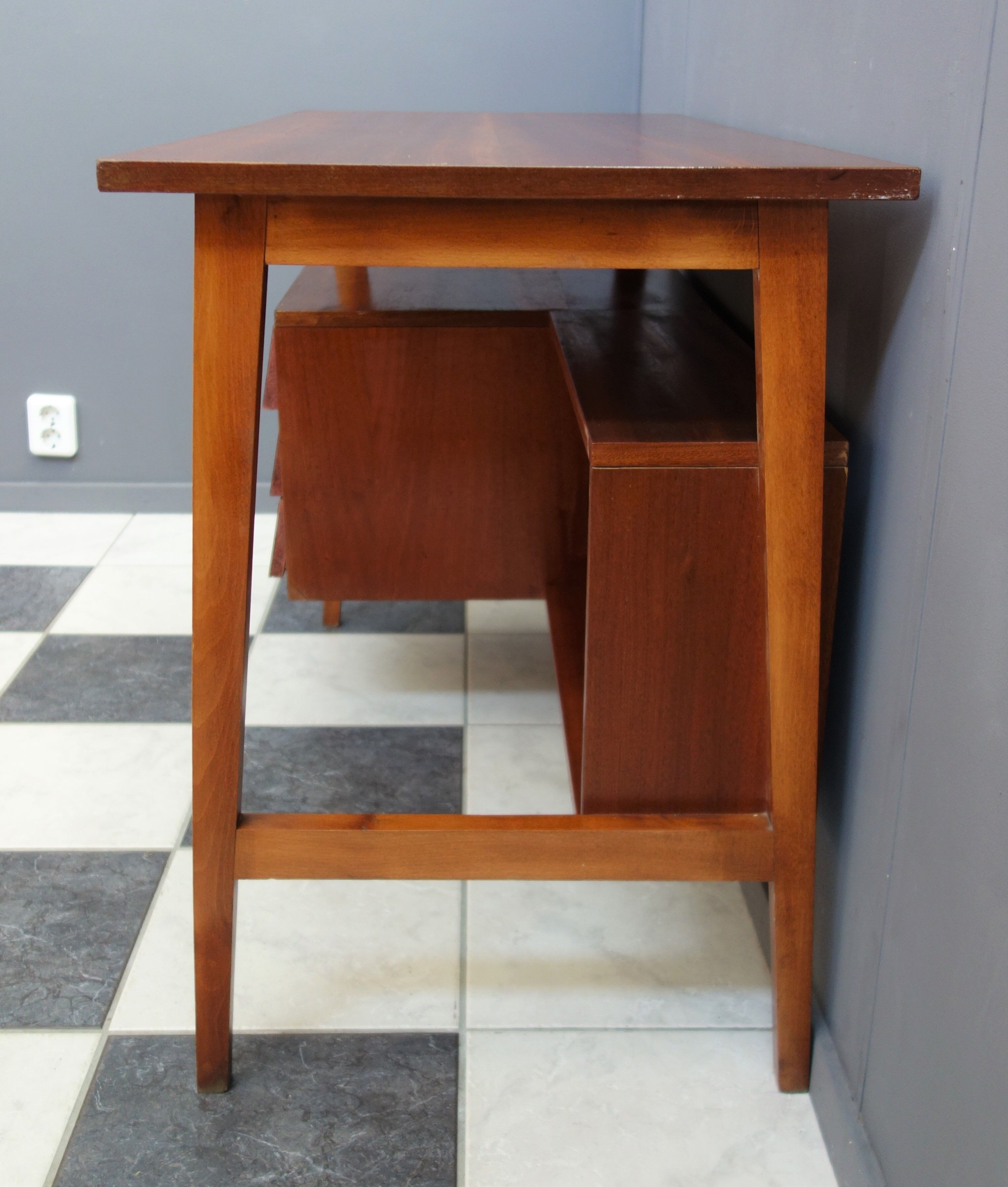 Scandinavian style wood desk 1960s