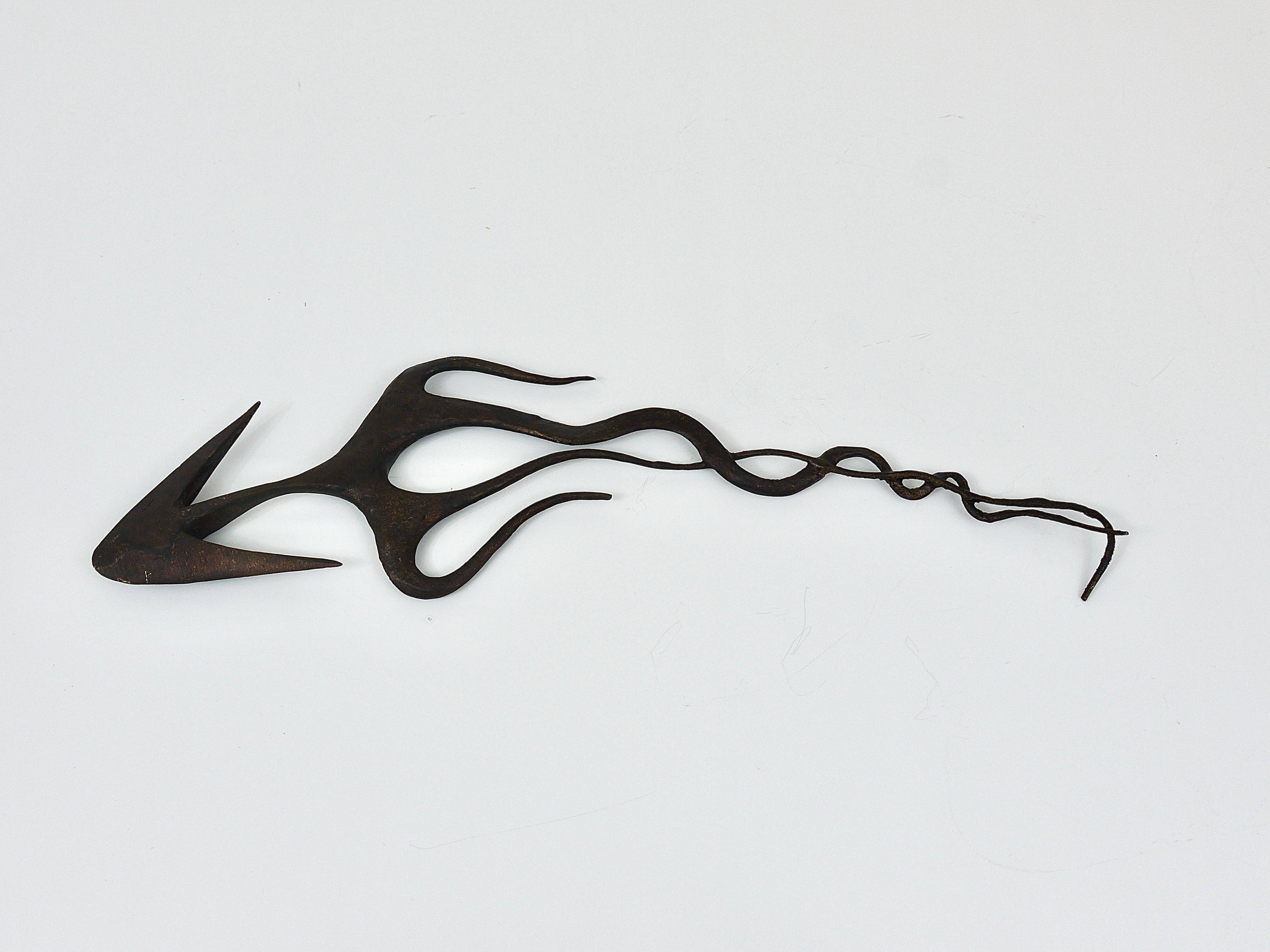 Carl Auböck Wall Sculpture Handmade Napoleon #4271, Brass, Austria