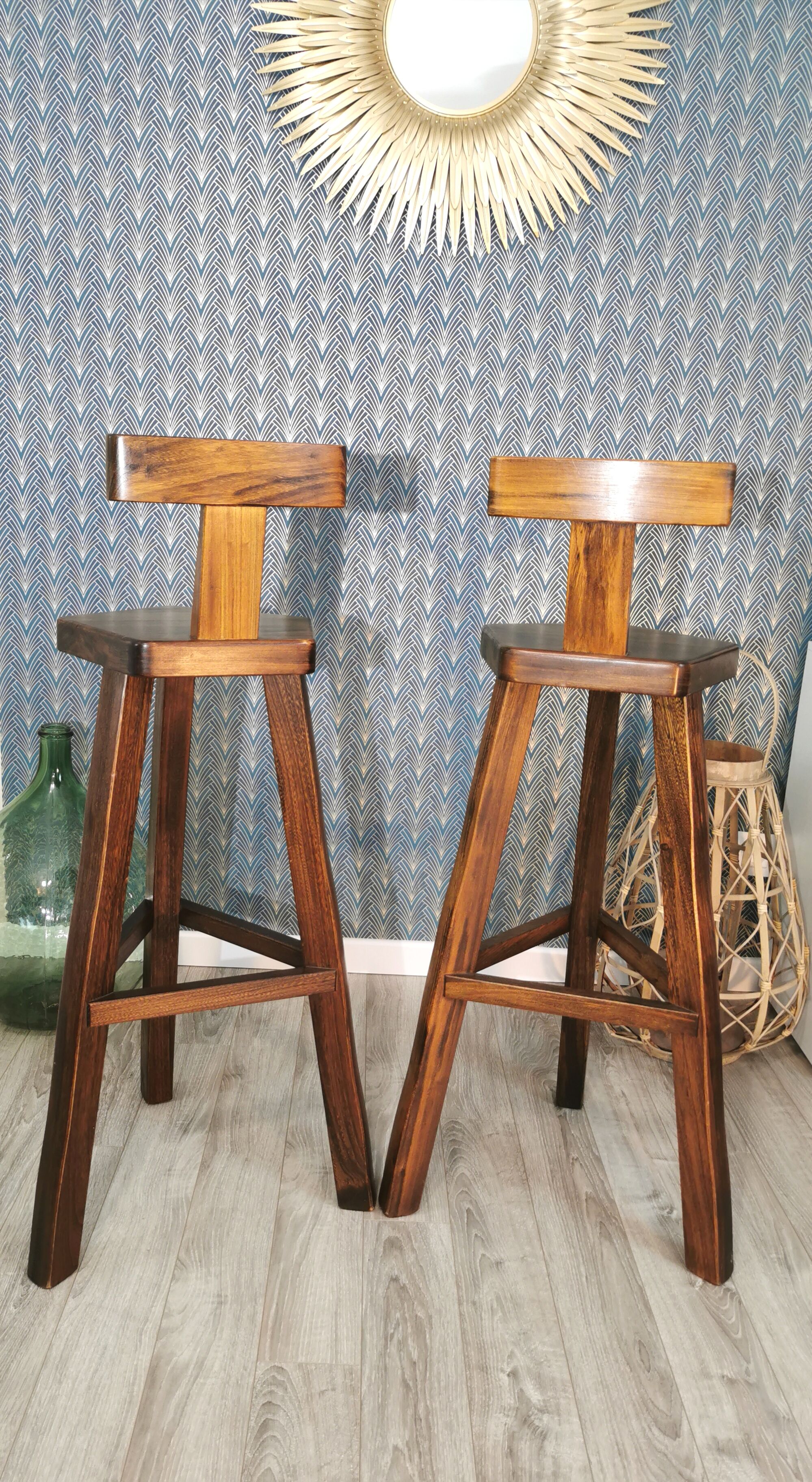 Pair of high stools