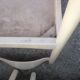 Original white lace-up vintage chairs (series of 8) stamp manufacturer L E 1995