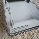 Rectangular metal silver-plated tray