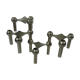Lot of 4 chrome Nagel candlesticks