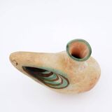 Sculptural studio ceramic Art vase by Ceramist Nikos Dazelidis, Greece 1960s