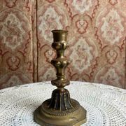 Bougeoir ancien en bronze doré