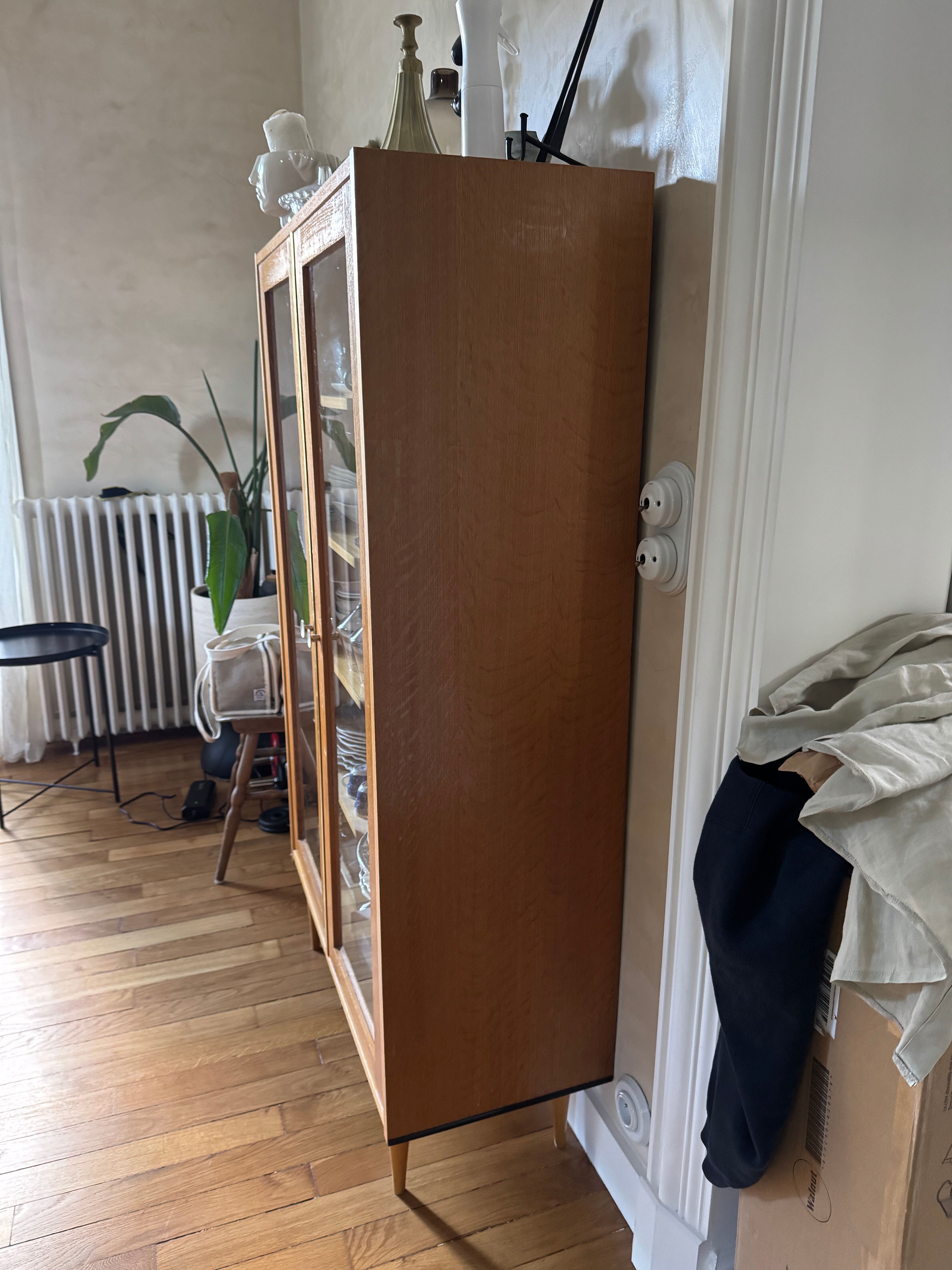 Scandinavian glass display cabinet