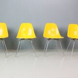Charles & Ray Eames Set of 4 Yellow "La Fonda" Chairs for Herman Miller, 1960